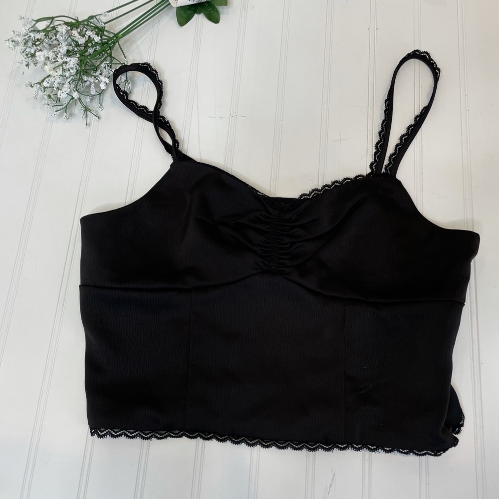 Pacsun lottie moss tank top crop shirt women’s medium m black